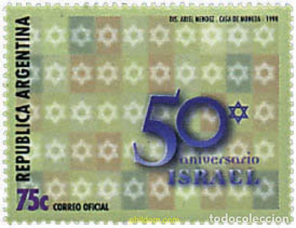 Sellos: 159386 MNH ARGENTINA 1998 50 ANIVERSARIO DEL ESTADO DE ISRAEL