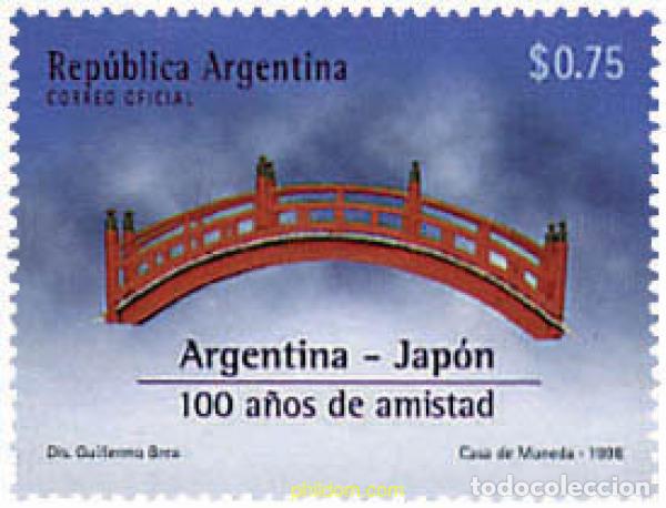 Sellos: 159388 MNH ARGENTINA 1998 100 A&Ntilde;OS DE RELACIONES ENTRE ARGENTINA Y JAPON