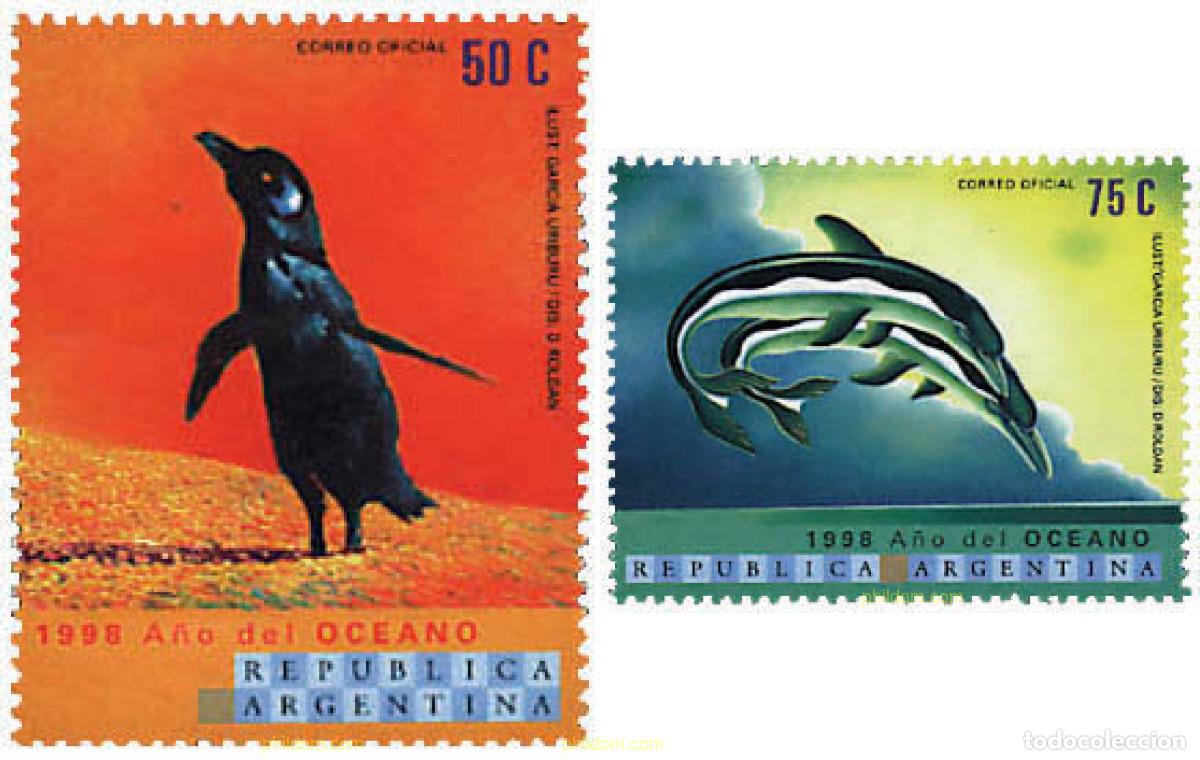 Sellos: 75806 MNH ARGENTINA 1999 A&Ntilde;O INTERNACIONAL DE LOS OCEANOS