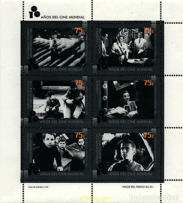 Sellos: 283703 MNH ARGENTINA 1995 100 ANIVERSARIO DEL CINE