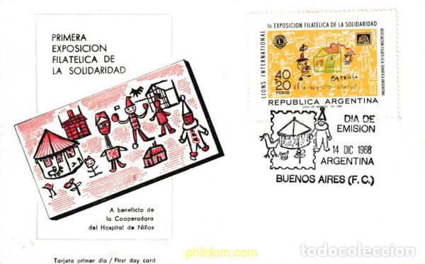 Sellos: 602635 MNH ARGENTINA 1968 EXPOSICION FILATELICA DE SOLIDARIDAD