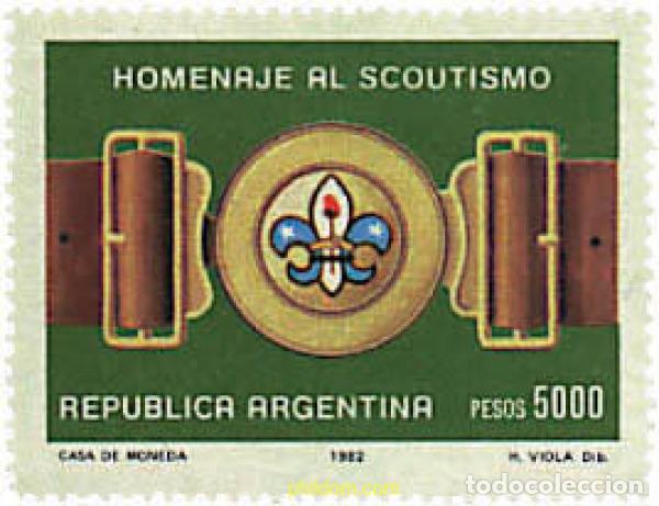 Sellos: 37917 MNH ARGENTINA 1982 75 ANIVERSARIO DEL ESCULTISMO