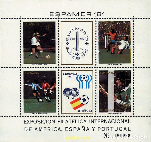 Sellos: 50018 MNH ARGENTINA 1981 ESPAMER 81. EXPOSICION FILATELICA INTERNACIONAL