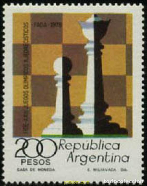 Sellos: 25633 MNH ARGENTINA 1978 23 OLIMPIADA DE AJEDREZ EN BUENOS AIRES
