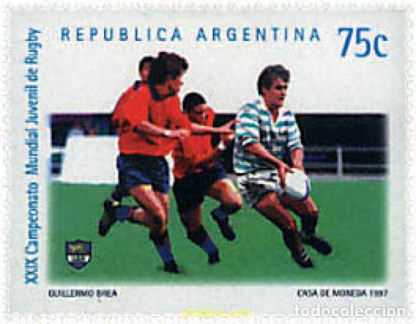 Sellos: 32170 MNH ARGENTINA 1997 29 CAMPEONATO DEL MUNDO DE RUGBY PARA JUNIORS.