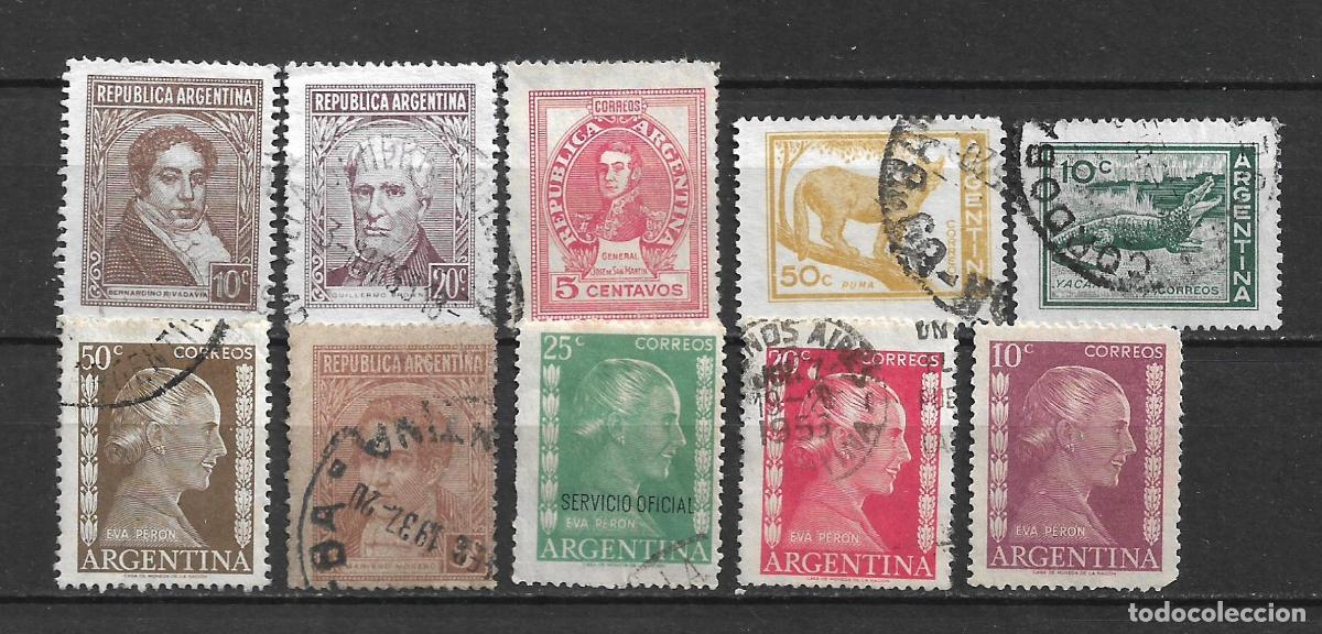 Sellos: argentina lote 10 sellos usados - 23/8