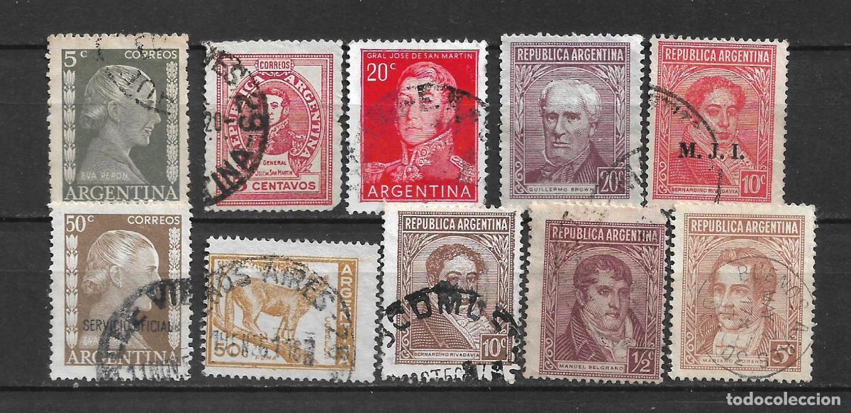 Sellos: argentina lote 10 sellos usados - 23/8