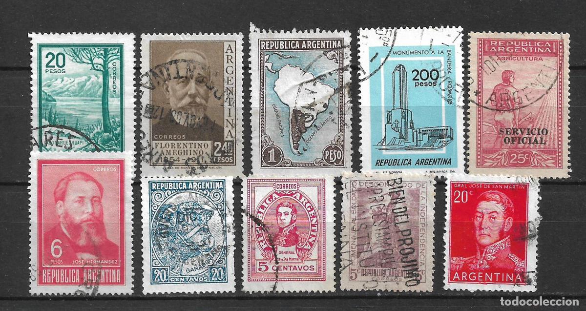 Sellos: argentina lote 10 sellos usados - 23/8
