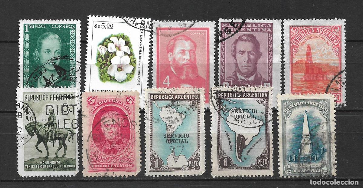 Sellos: argentina lote 10 sellos usados - 23/8