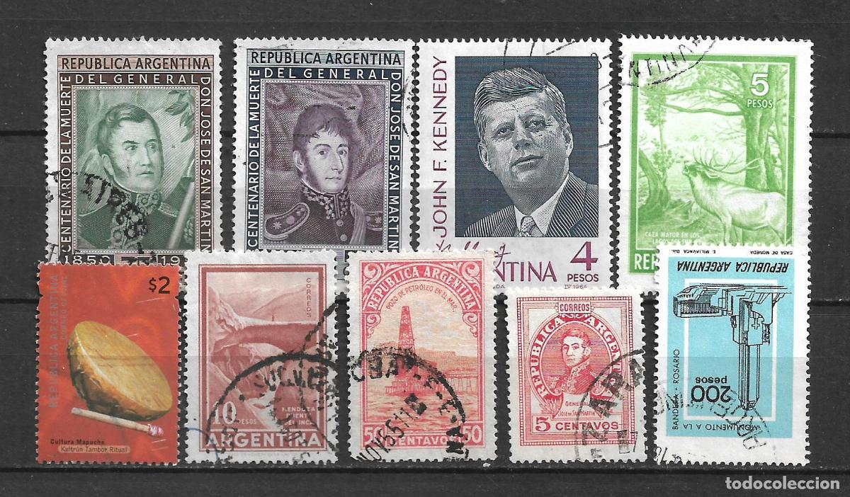 Sellos: argentina lote 9 sellos usados - 23/8