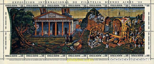 Sellos: 57252 MNH ARGENTINA 1980 BUENOS AIRES 80. EXPOSICION FILATELICA INTERNACIONAL