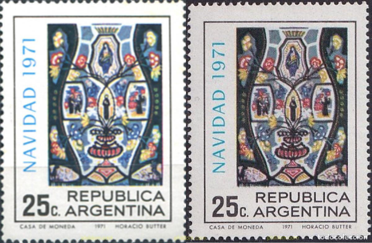 Sellos: 283316 MNH ARGENTINA 1971 NAVIDAD 1971
