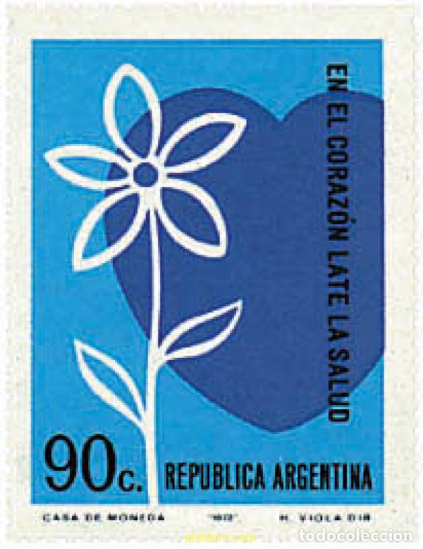 Sellos: 79284 MNH ARGENTINA 1972 DIA MUNDIAL DE LA SALUD