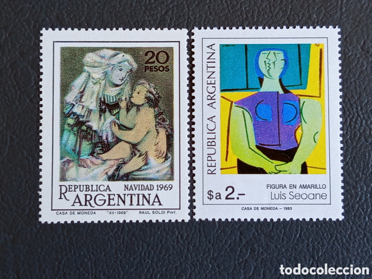 Sellos: Lote 2 Sellos Argentina 1969/83 Yvert 824 y 1381 MNH.