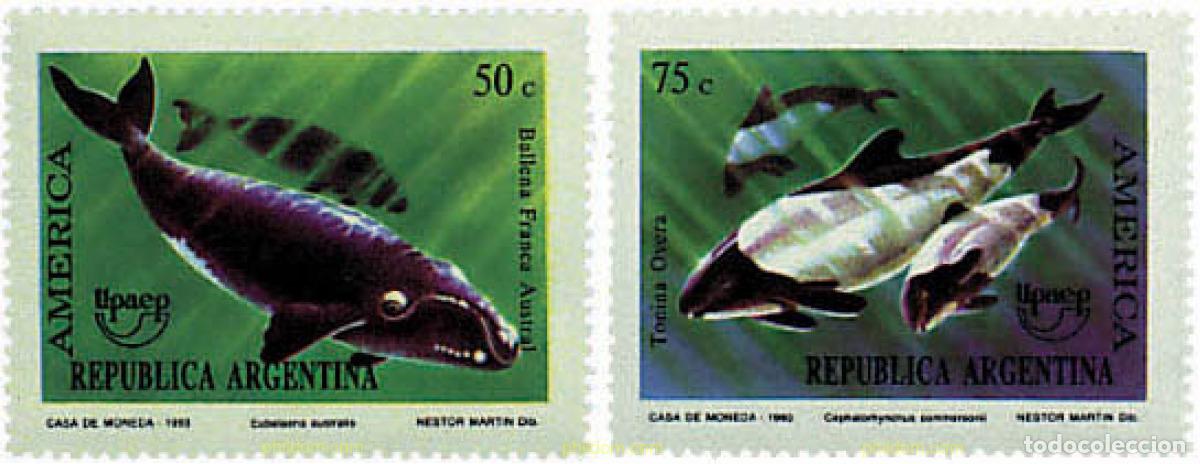 Sellos: 48176 MNH ARGENTINA 1993 AMERICA-UPAEP 1993 - FAUNA EN VIA DE EXTINCION