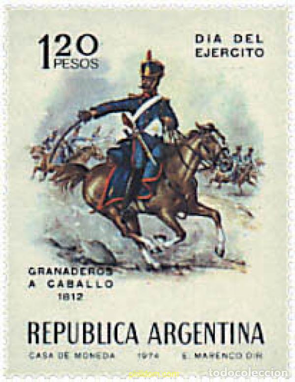 Sellos: 29428 MNH ARGENTINA 1974 DIA DEL EJERCITO