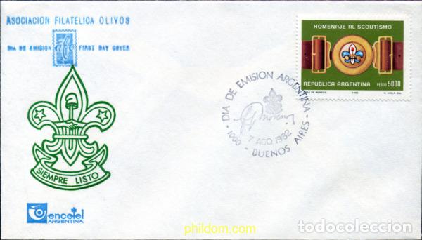 Sellos: 265936 MNH ARGENTINA 1982 75 ANIVERSARIO DEL ESCULTISMO