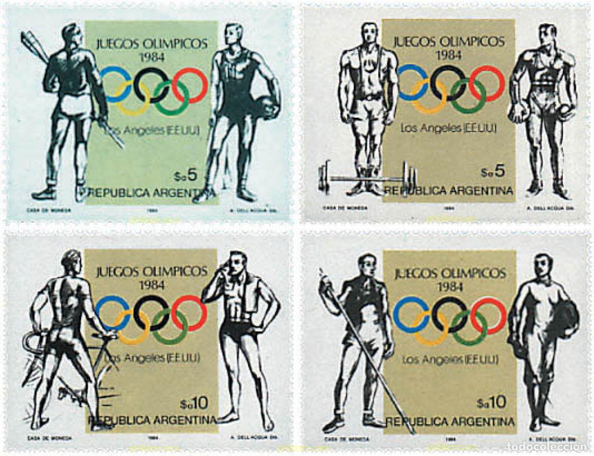 Sellos: 52488 MNH ARGENTINA 1984 23 JUEGOS OLIMPICOS VERANO LOS ANGELES 1984