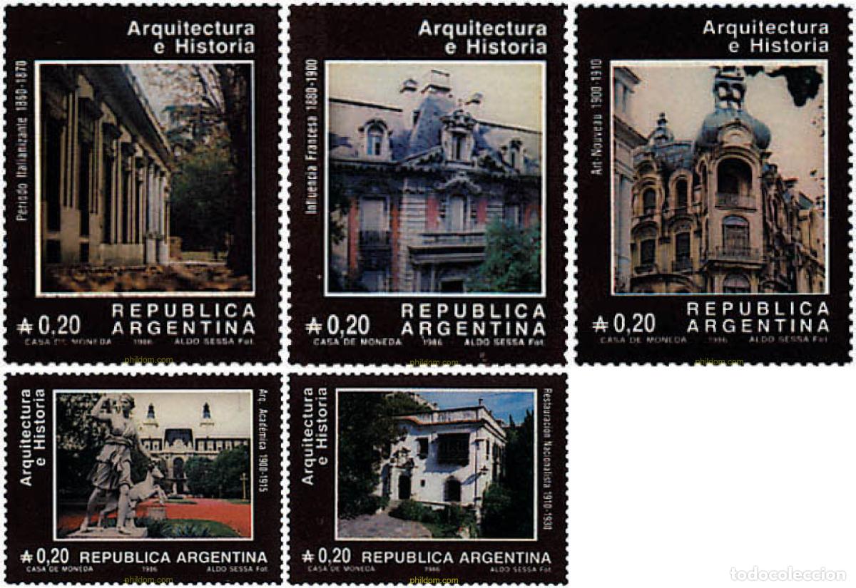 Sellos: 98422 MNH ARGENTINA 1986 CENTENARIO DE LA SOCIEDAD DE ARQUITECTOS