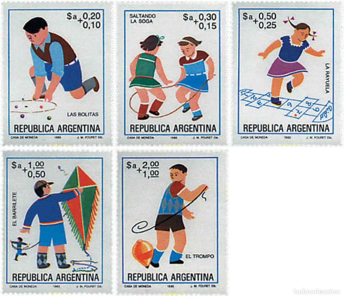 Sellos: 48745 MNH ARGENTINA 1983 JUEGOS INFANTILES