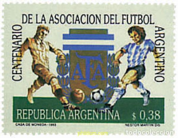 Sellos: 28013 MNH ARGENTINA 1993 CENTENARIO DE LA ASOCIACION DEL FUTBOL ARGENTINO