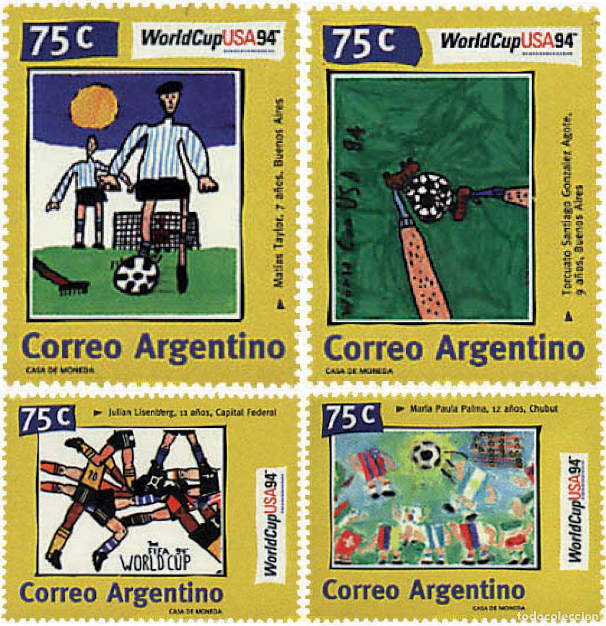 Sellos: 28106 MNH ARGENTINA 1994 COPA DEL MUNDO DE FUTBOL. USA-94