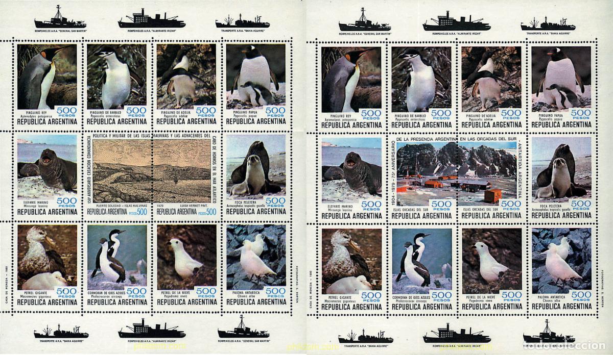 Sellos: 282021 MNH ARGENTINA 1980 75 ANIVERSARIO DE LA PRESENCIA ARGENTINA EN LAS ORCADAS