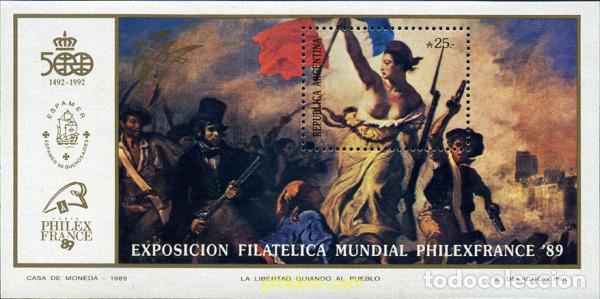 Sellos: 282025 MNH ARGENTINA 1989 BICENTENARIO DE LA REVOLUCION FRANCESA