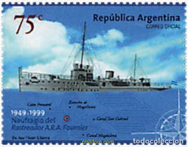 Sellos: 75811 MNH ARGENTINA 1999 50 ANIVERSARIO DEL NAUFRAGIO DEL A.R.A &rdquo;FOURNIER&rdquo;