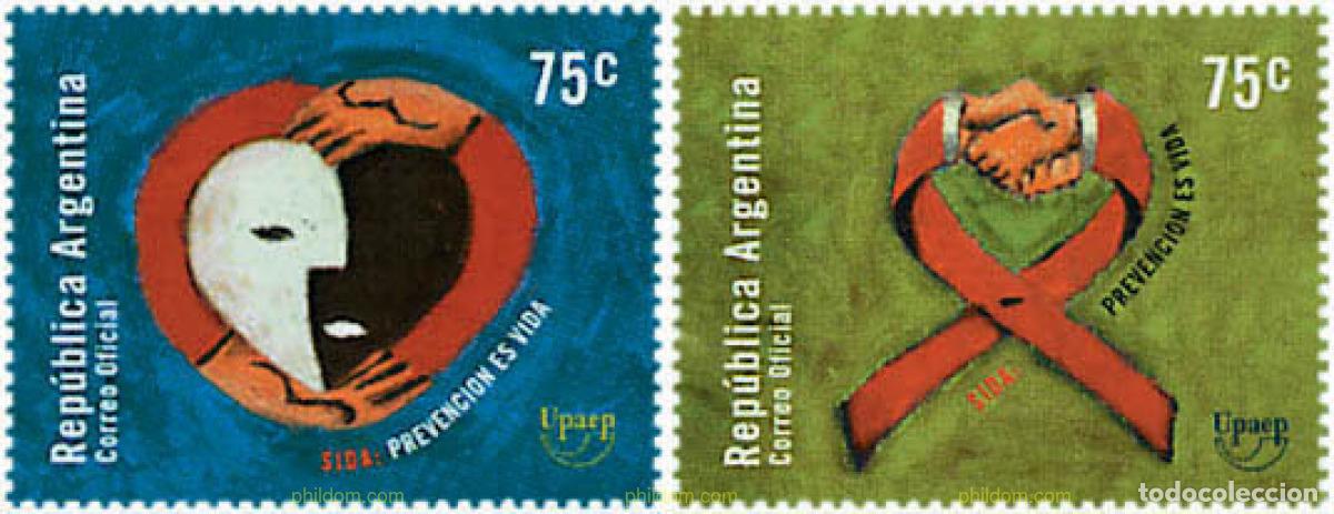 Sellos: 75799 MNH ARGENTINA 2000 AMERICA-UPAEP 2000 - CAMPA&Ntilde;A CONTRA EL SIDA