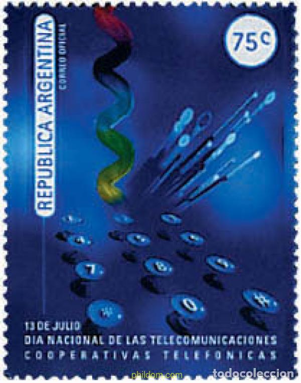 Sellos: 49984 MNH ARGENTINA 1999 13 JULIO. DIA NACIONAL DE TELECOMUNICACIONES