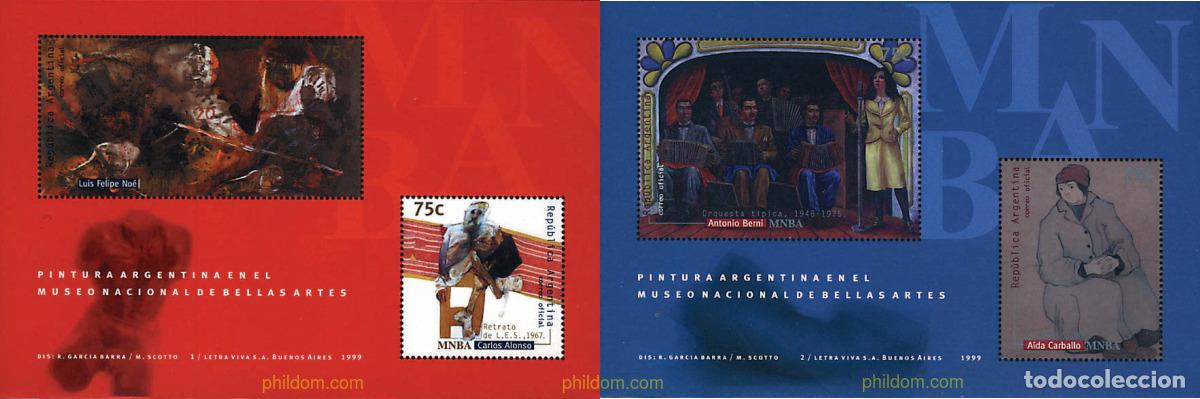 Sellos: 49981 MNH ARGENTINA 1999 LA PINTURA ARGENTINA EN EL MUSEO DE BELLAS ARTES