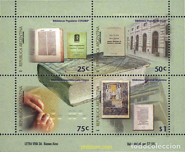 Sellos: 75821 MNH ARGENTINA 2000 BIBLIOTECAS
