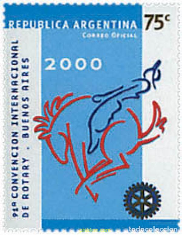 Sellos: 75798 MNH ARGENTINA 2000 91 CONVENCION INTERNACIONAL DEL ROTARY CLUB
