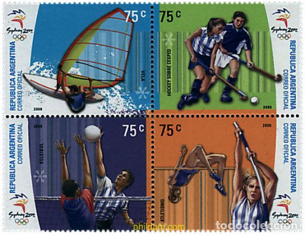 Sellos: 5438 MNH ARGENTINA 2000 27 JUEGOS OLIMPICOS VERANO SYDNEY 2000