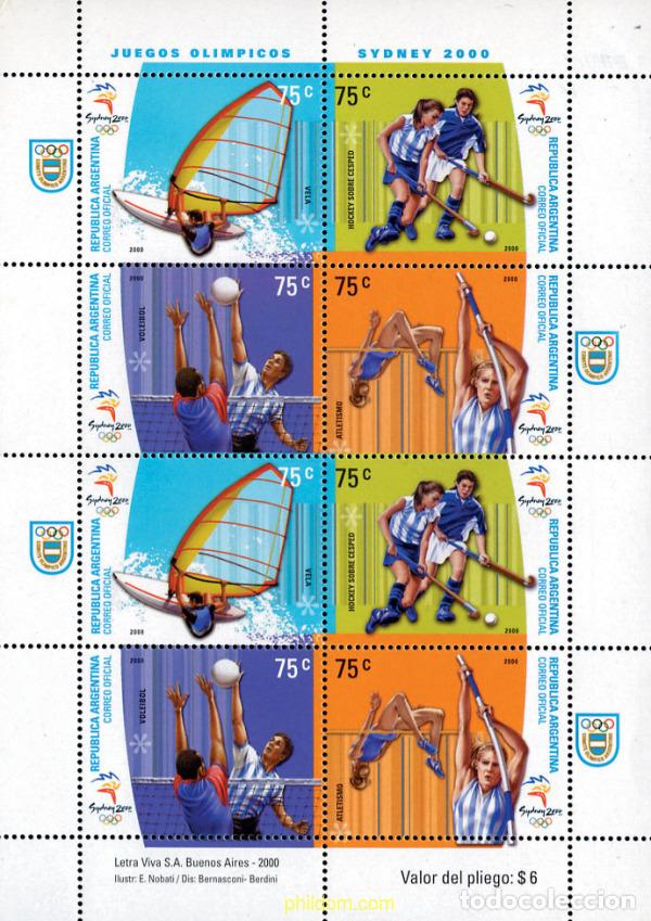 Sellos: 8630 MNH ARGENTINA 2000 27 JUEGOS OLIMPICOS VERANO SYDNEY 2000