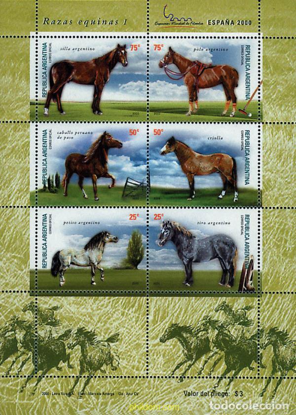 Sellos: 282012 MNH ARGENTINA 2000 CABALLOS