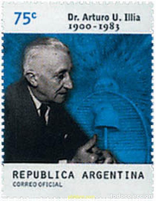 Sellos: 75794 MNH ARGENTINA 2000 CENTENARIO DEL NACIMIENTO DE ARTURO U. ILLIA