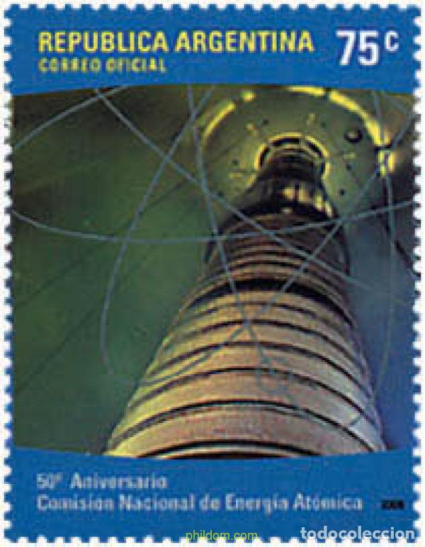 Sellos: 77977 MNH ARGENTINA 2000 50 ANIVERSARIO DE LA COMISION NACIONAL DE ENERGIA ATOMICA