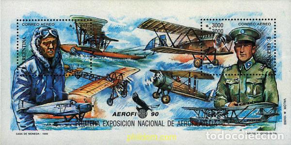 Sellos: 70101 MNH ARGENTINA 1990 AEROFI 90. EXPOSICION NACIONAL DE AEROFILATELIA