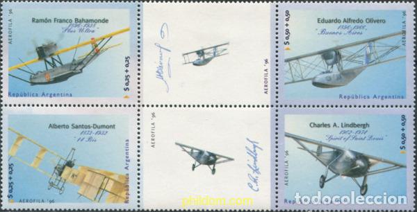 Sellos: 5084 MNH ARGENTINA 1996 AEROFILA 96. EXPOSICION IBEROAMERICANA DE AEROFILATELIA