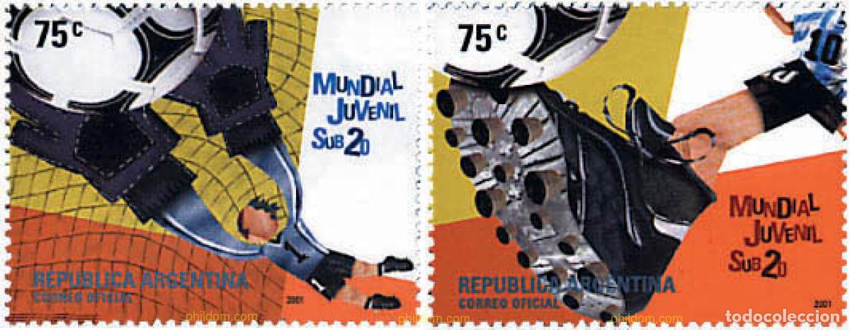 Sellos: 77981 MNH ARGENTINA 2001 COPA MUNDIAL DE FUTBOL JUVENIL SUB 20