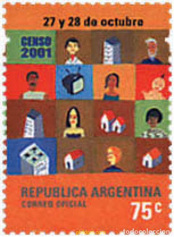 Sellos: 77982 MNH ARGENTINA 2001 CENSO 2001