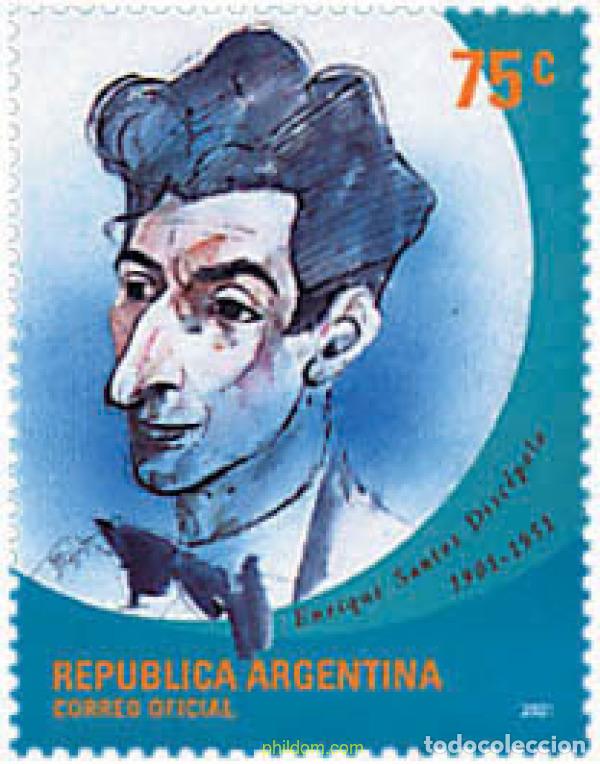Sellos: 77983 MNH ARGENTINA 2001 CENTENARIO DEL NACIMIENTO DE ENRIQUE SANTOS DISCEPOLO