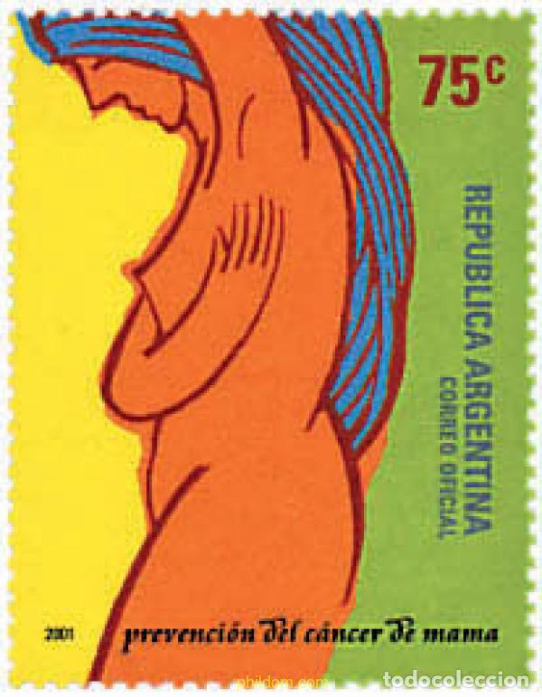 Sellos: 78436 MNH ARGENTINA 2001 PREVENCION DEL CANCER DE MAMA
