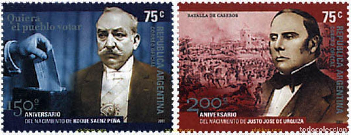 Sellos: 97529 MNH ARGENTINA 2001 PERSONAJES