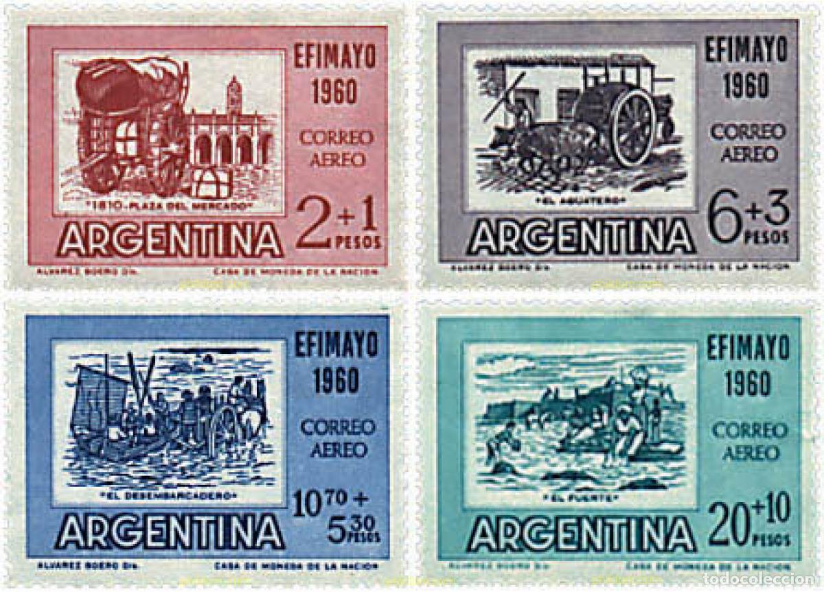 Sellos: 60697 MNH ARGENTINA 1960 EXPOSICION FILATELICA EN BUENOS AIRES.