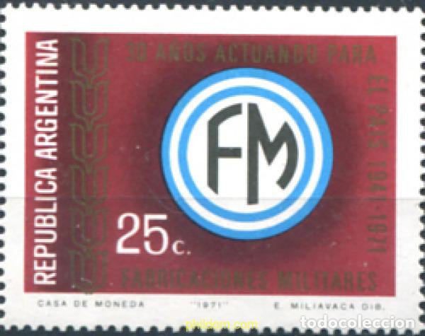 Sellos: 283319 MNH ARGENTINA 1971 30 ANIVERSARIO DE LA INDUSTRIA DEL ARMAMENTO