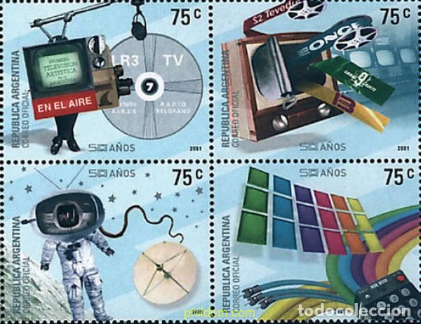 Sellos: 4684 MNH ARGENTINA 2001 50 A&Ntilde;OS DE LA TELEVISION ARGENTINA