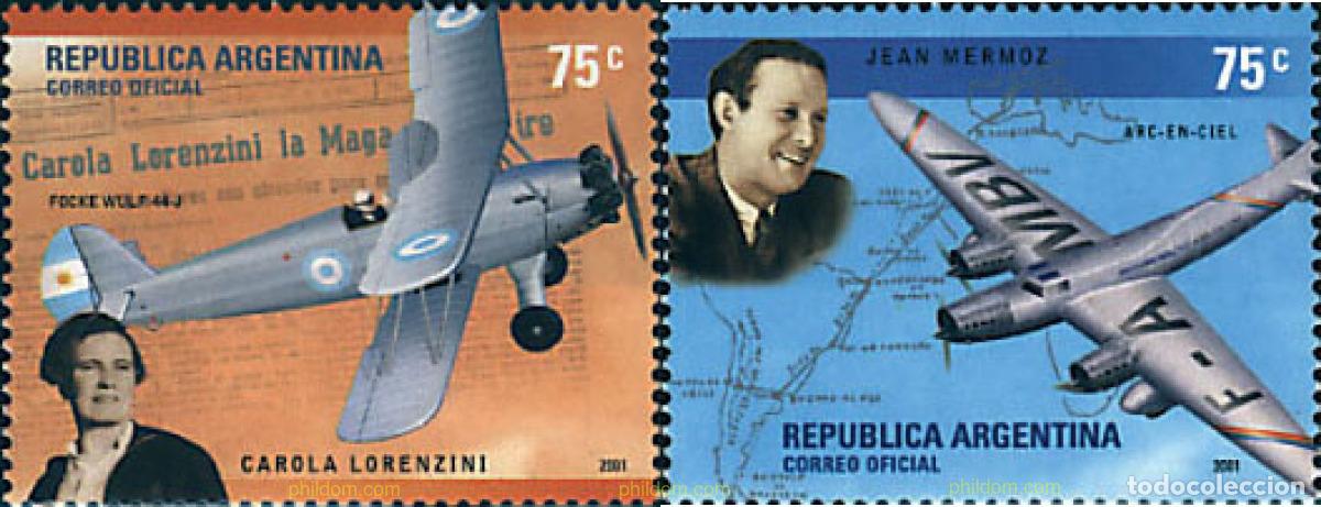 Sellos: 88026 MNH ARGENTINA 2001 AVIACION